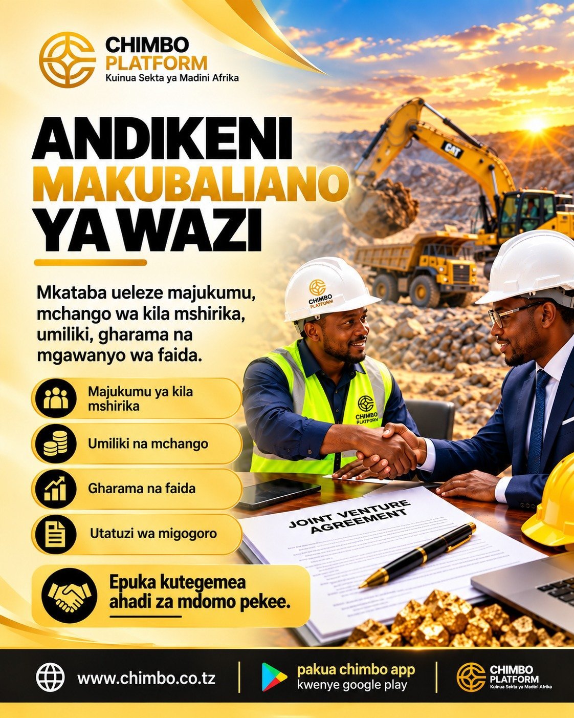 ELIMU YA UWEKEZAJI KWENYE MADINI INAENDELEA!