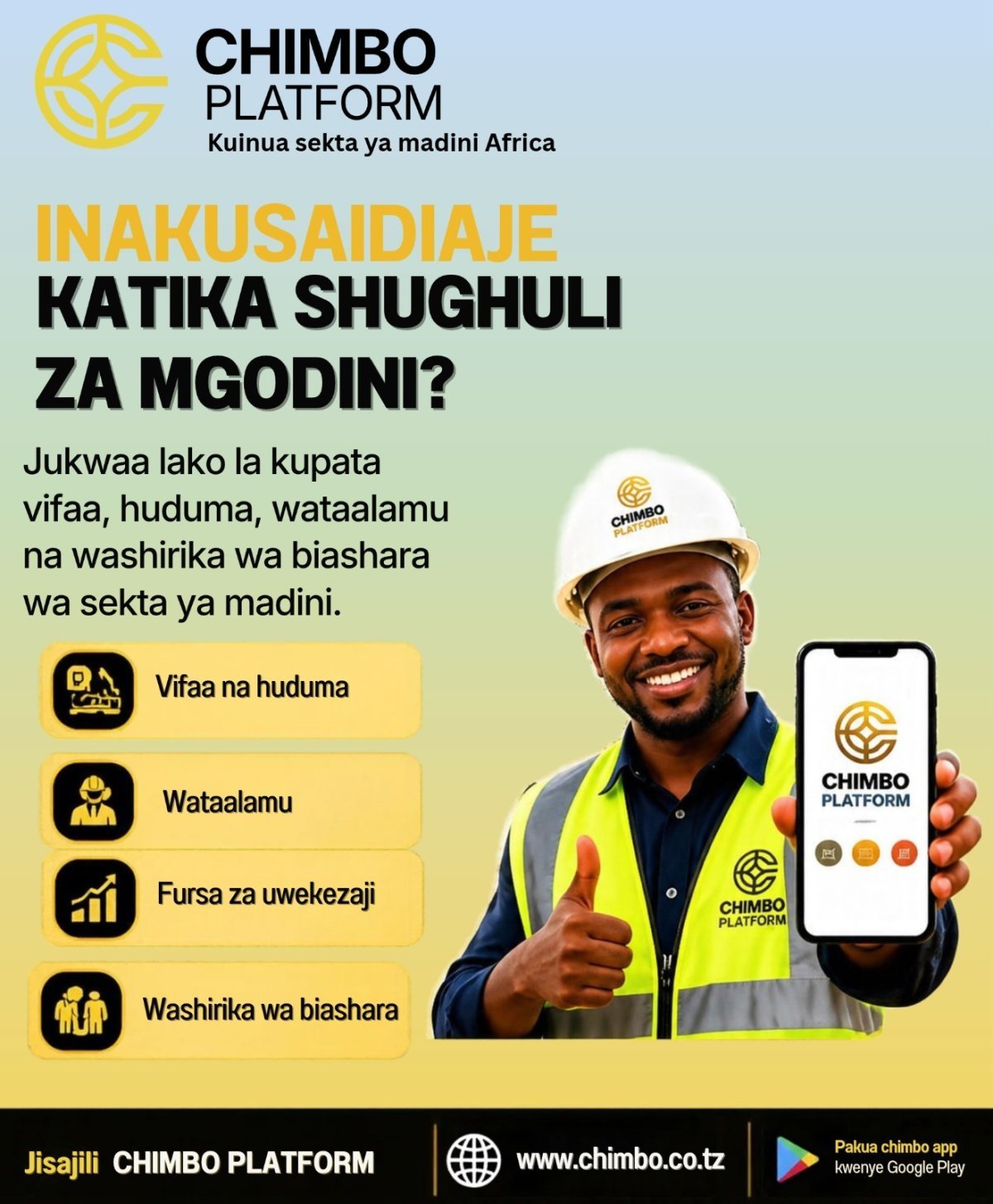 CHIMBO PLATFORM — JUKWAA LA FURSA KATIKA SEKTA YA MADINI!